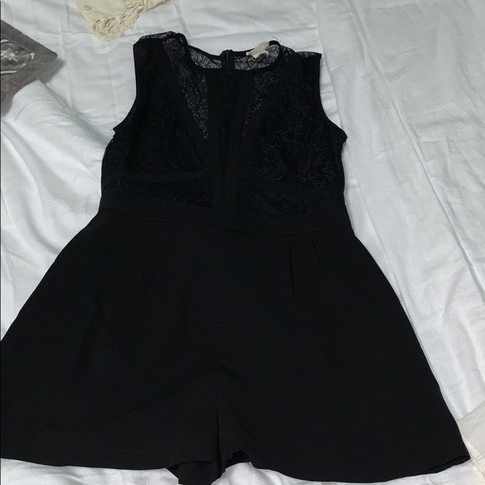 Black lace romper
